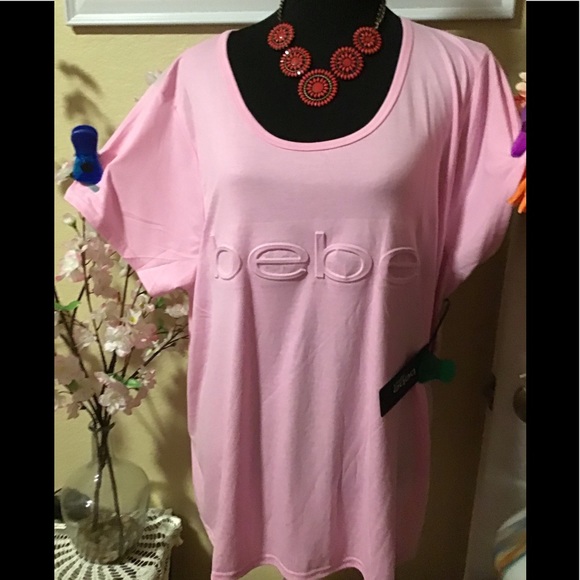 🌷NWT BEBE SPORT 2X MOISTURE WICKING PINK ACTIVE TOP - Picture 4 of 12